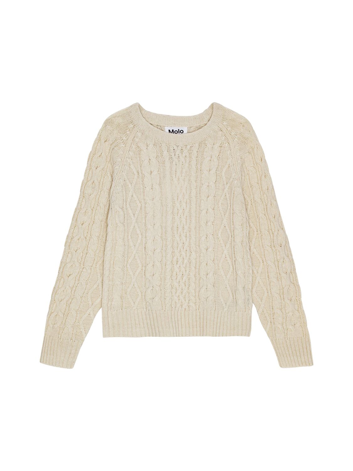 Molo Wool Blend Knit Sweater In Beige