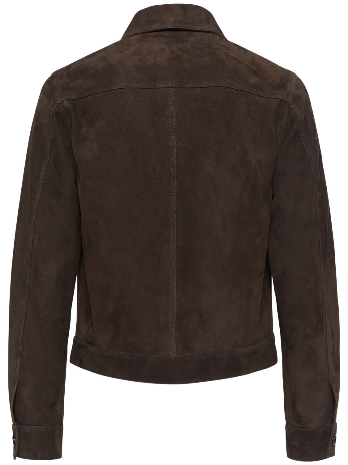 AMI ALEXANDRE MATTIUSSI BUTTONED LEATHER OVERSHIRT 