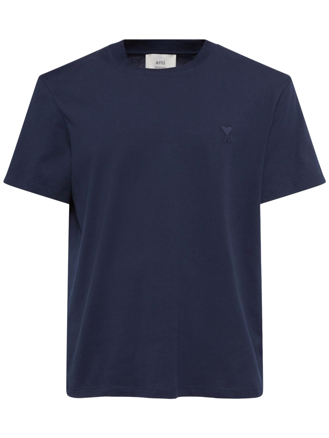 Ami Alexandre Mattiussi Adc Cotton Jersey Logo T-shirt In Blue