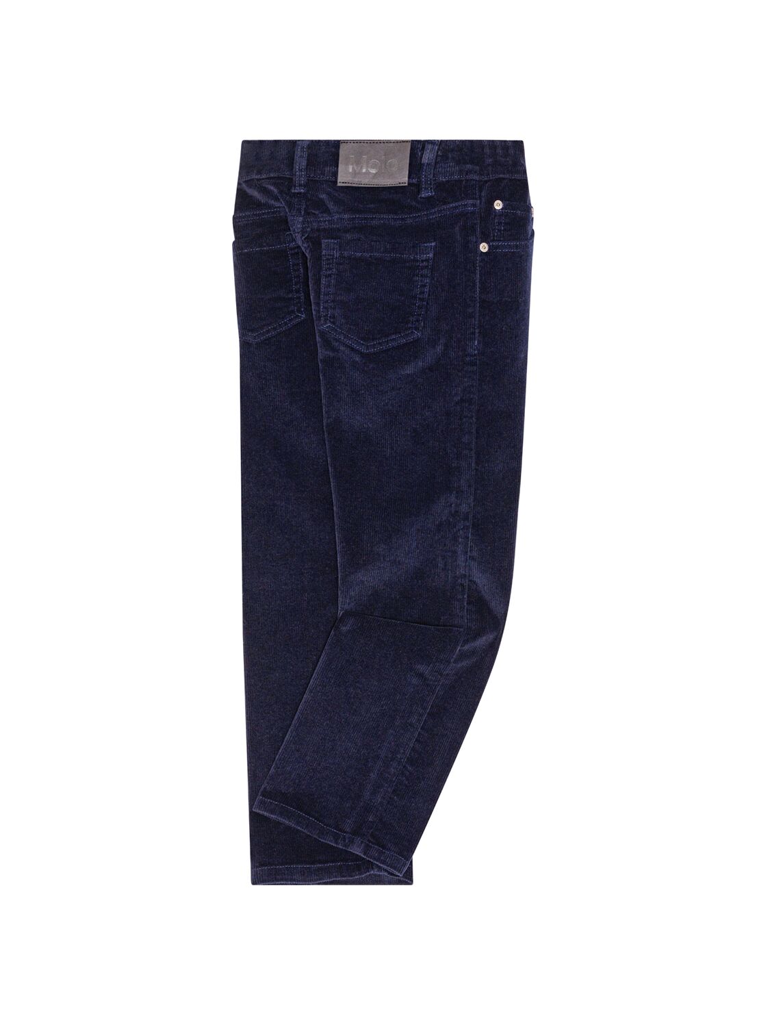 Shop Molo Cotton Stretch Corduroy Pants In Blue