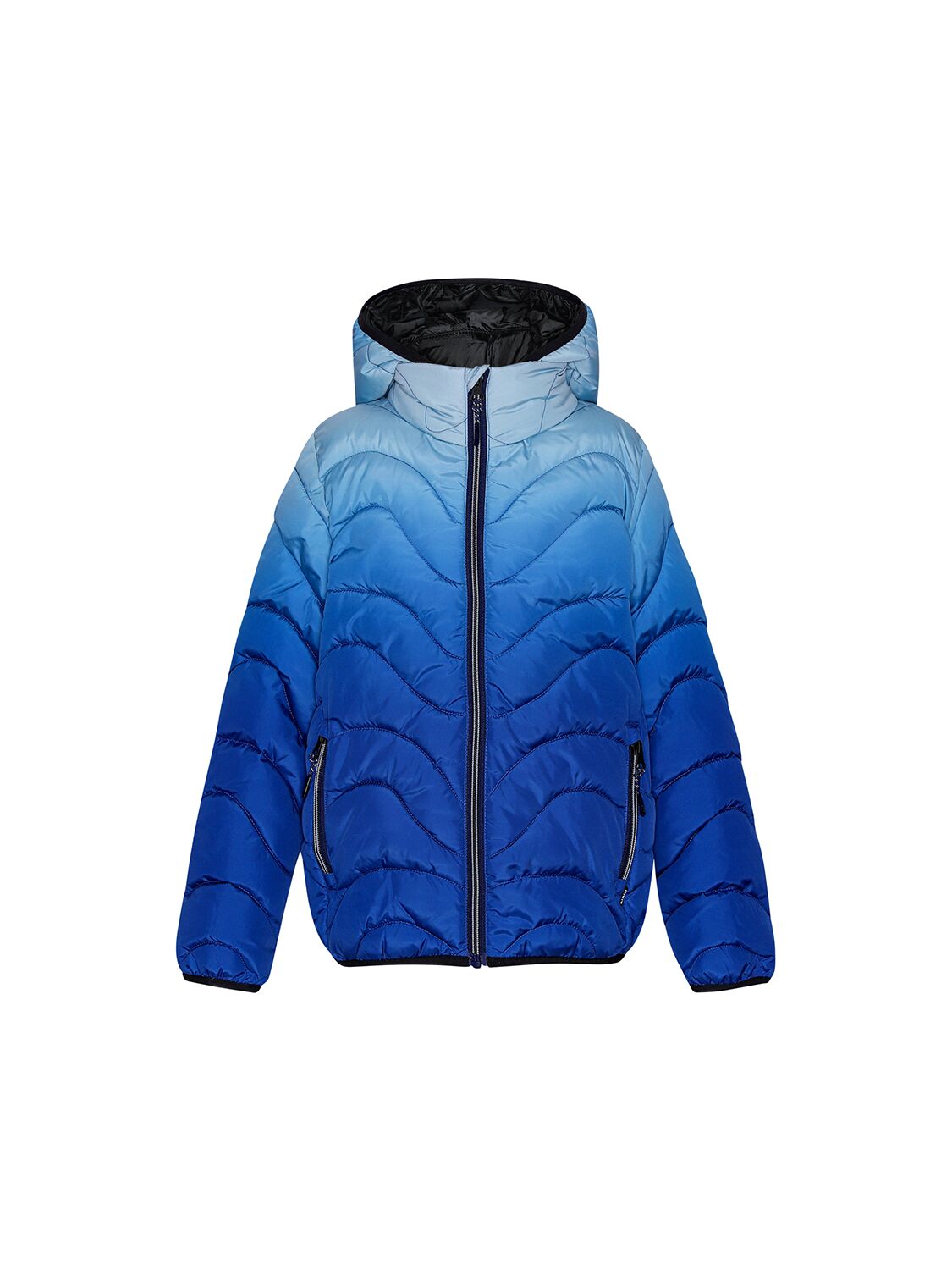 Molo Recycled Polyester Puffer Hooded Jacket In Blue