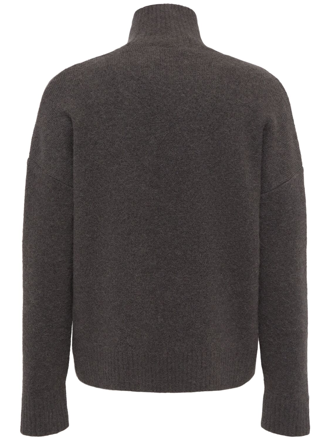 Shop Ami Alexandre Mattiussi Adc Alpaca Blend Turtleneck In Dark Grey