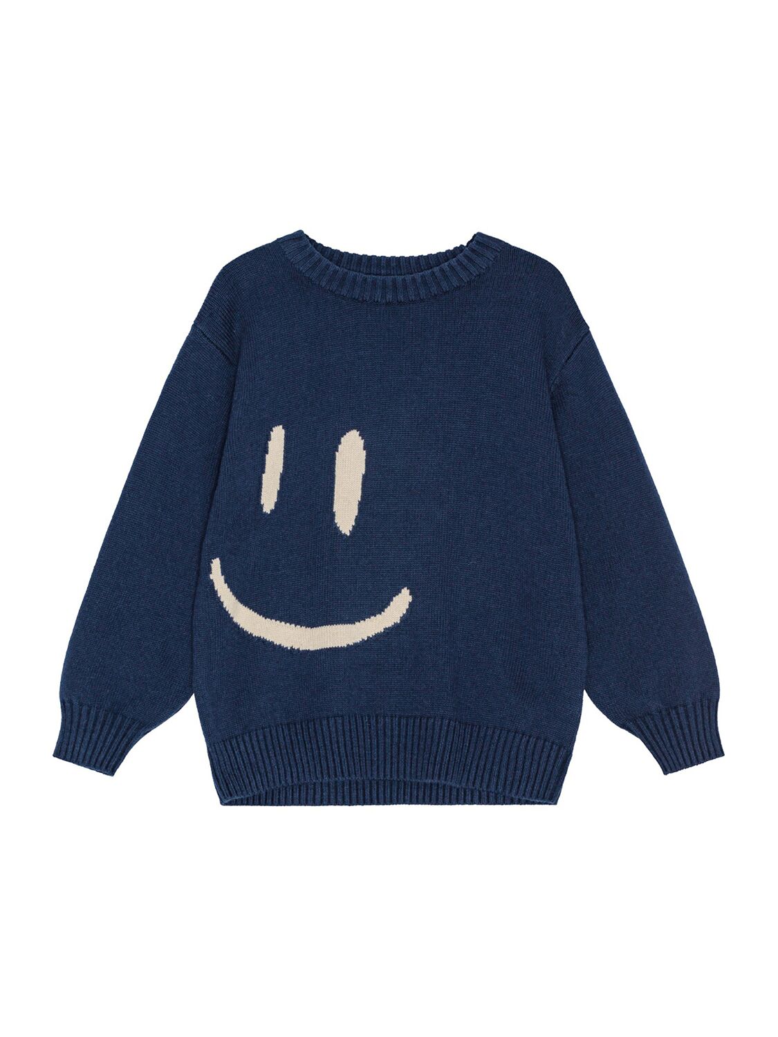 Molo Cotton & Wool Knit Sweater In Blue