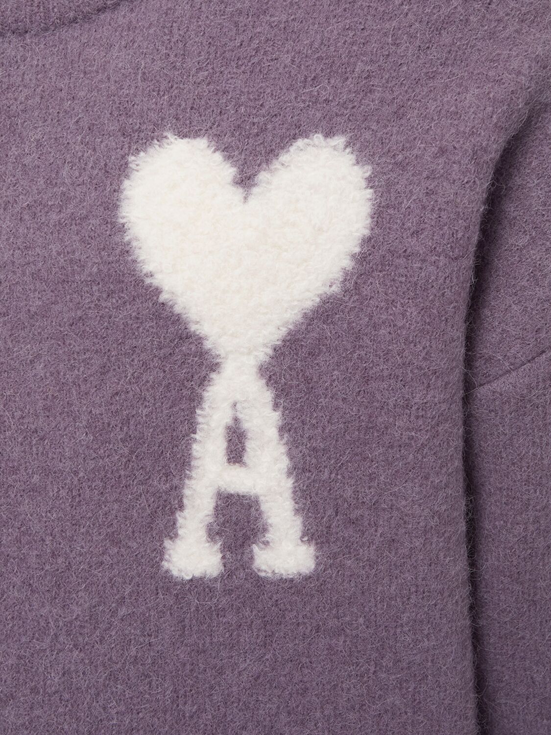 Shop Ami Alexandre Mattiussi Adc Alpaca Blend Crewneck Sweater In Lilac