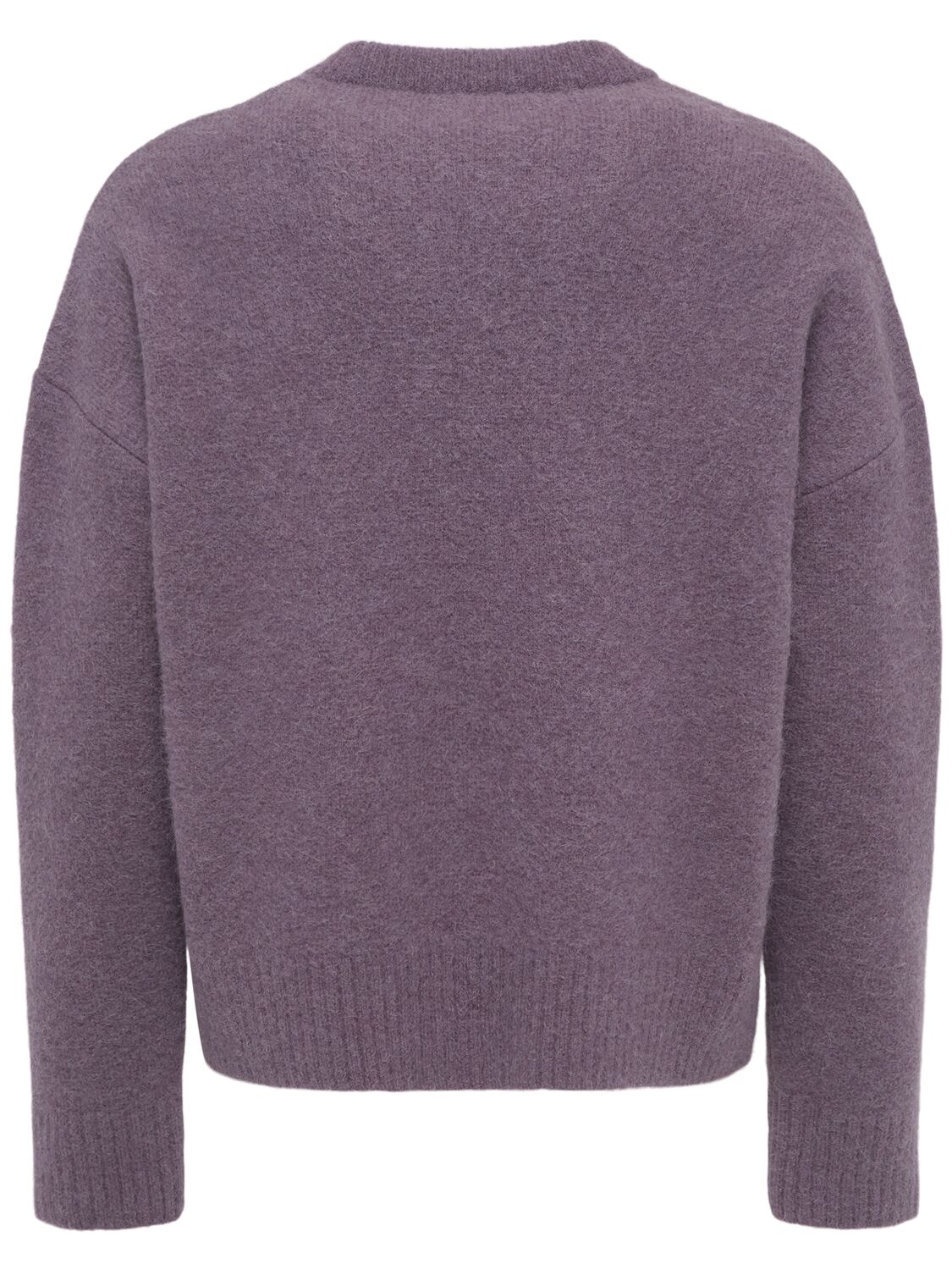 Shop Ami Alexandre Mattiussi Adc Alpaca Blend Crewneck Sweater In Lilac