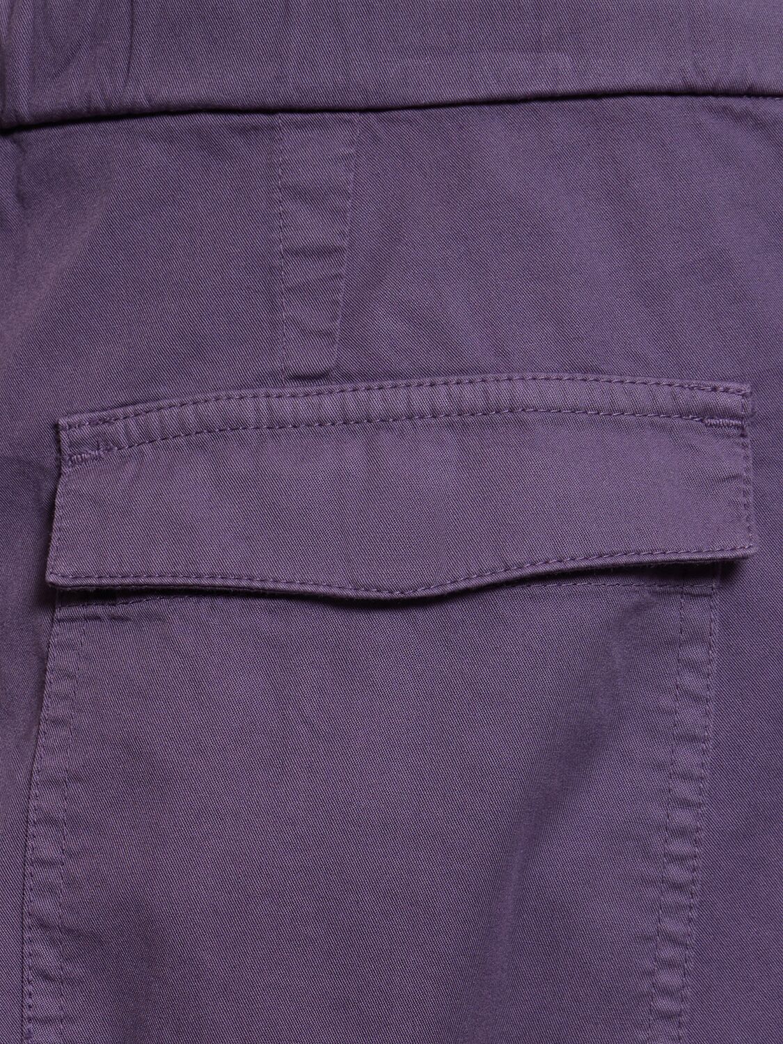 Shop Bluemarble Cotton Cargo Pants In Purple