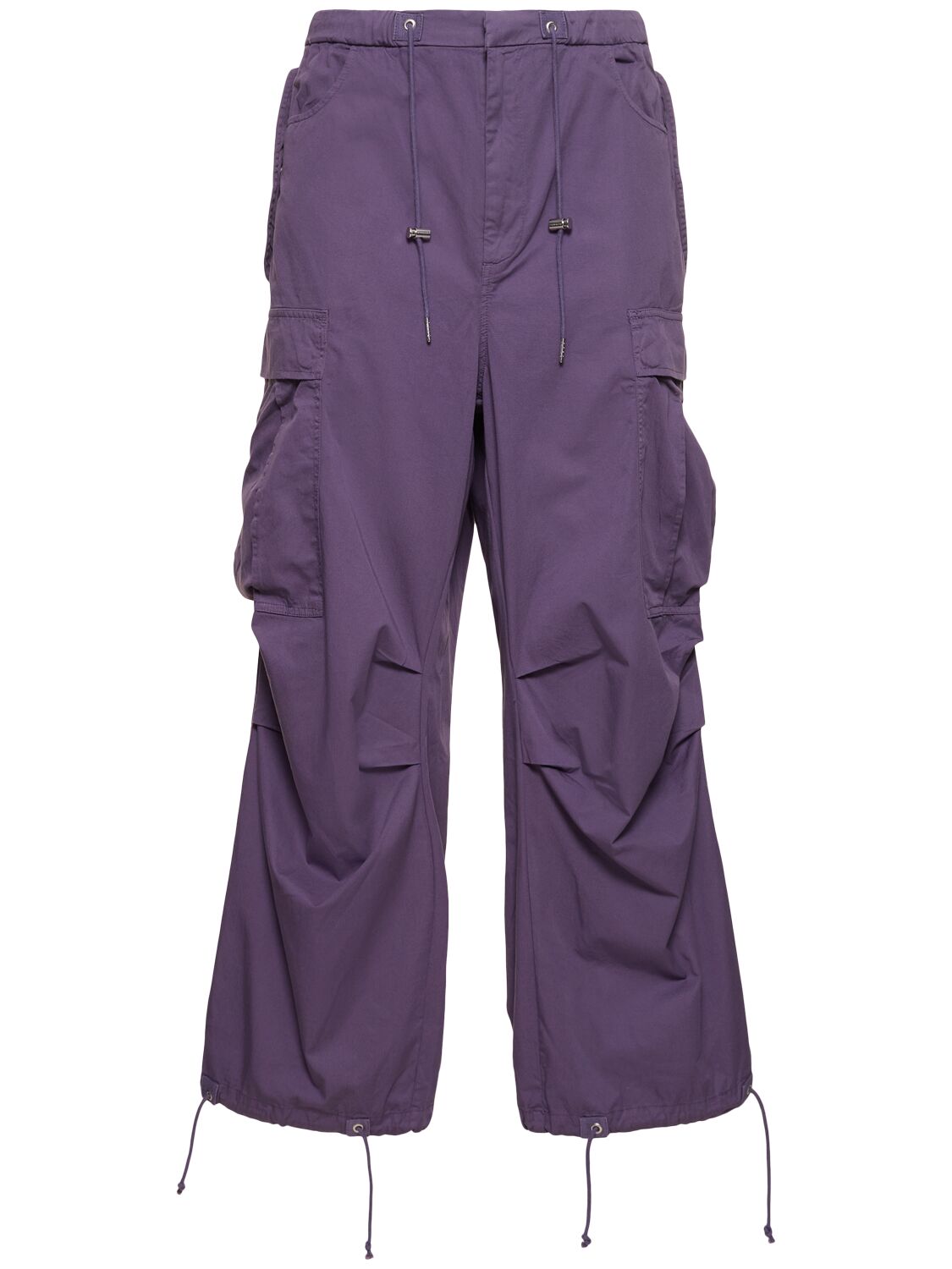 Bluemarble Cotton Cargo Trousers In Purple