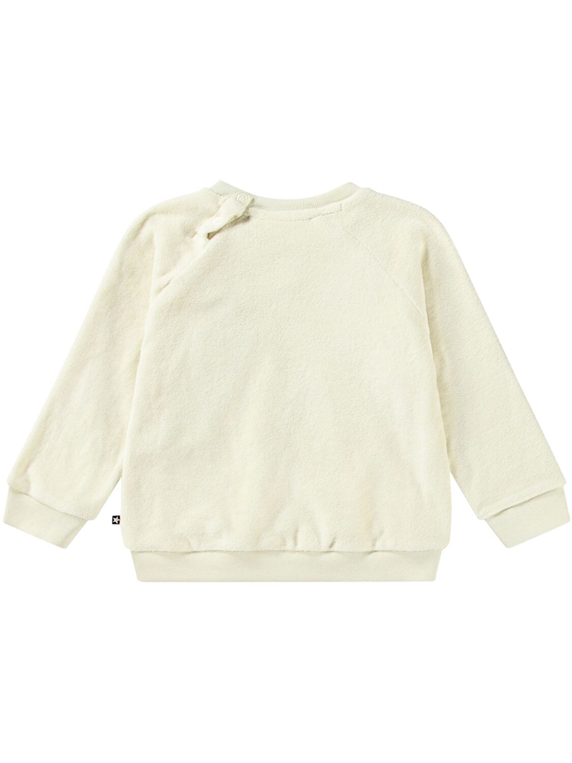 Shop Molo Organic Cotton Fleece Sweatshirt In White