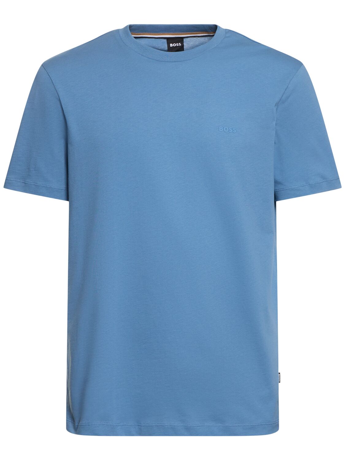 Hugo Boss Thompson Logo Cotton Jersey T-shirt In Light Blue