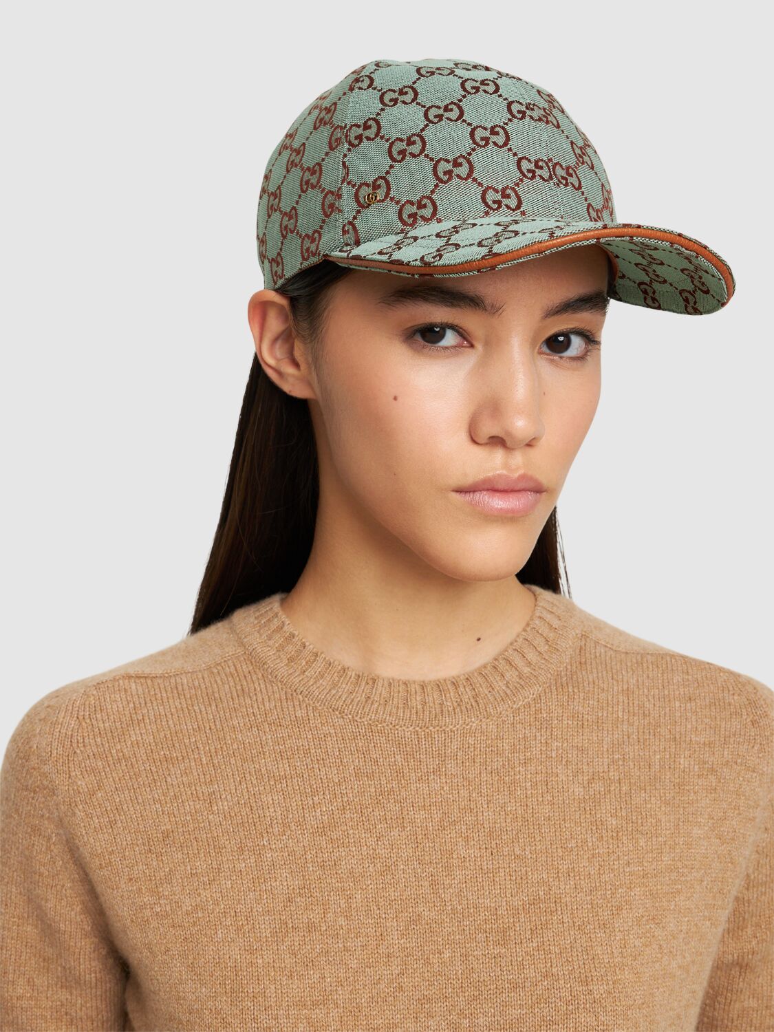 Shop Gucci Gg Canvas Baseball Cap In Azure,brown