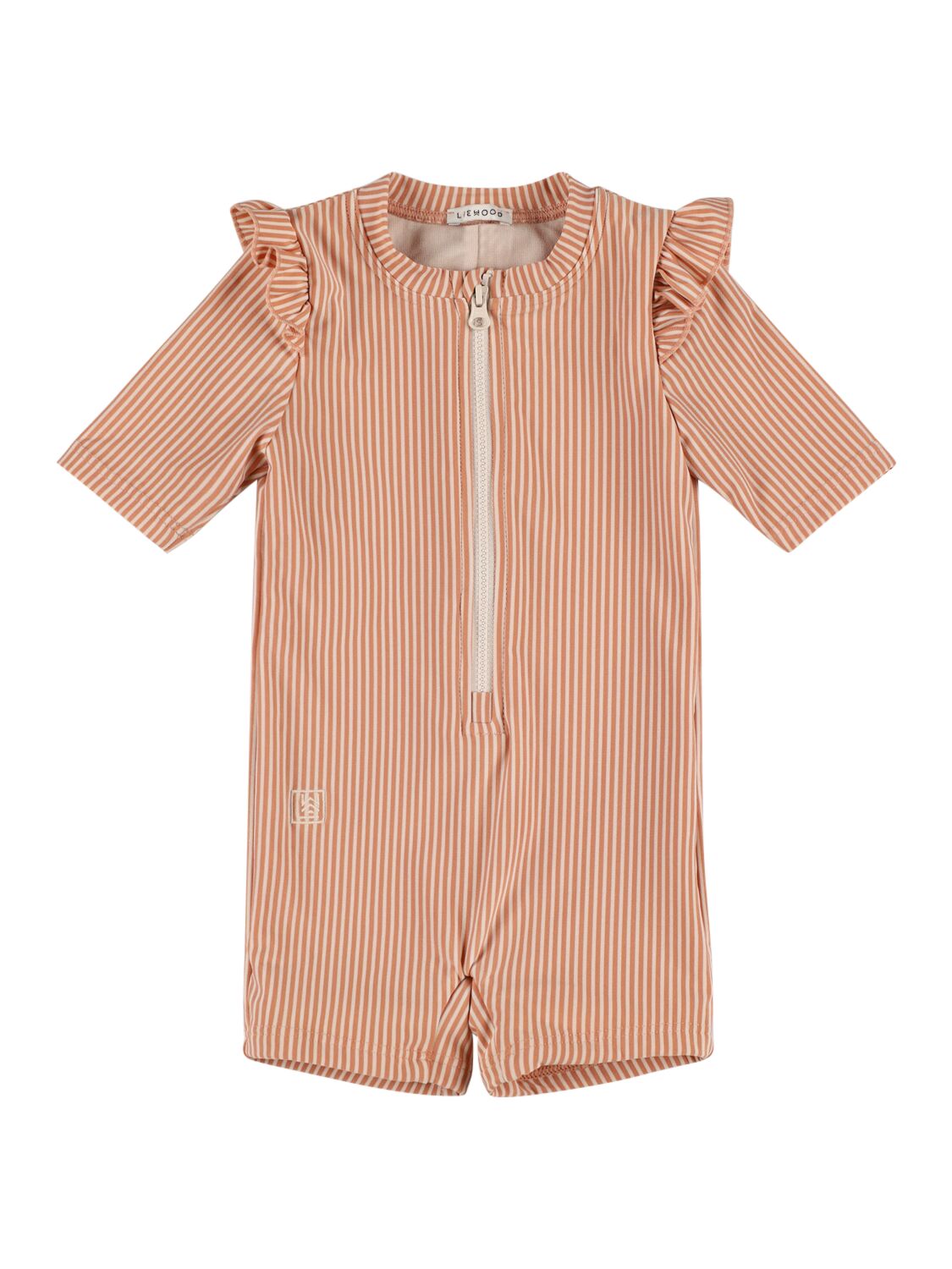 Liewood Kids' Recycled Poly Swim Jumpsuit In 粉色