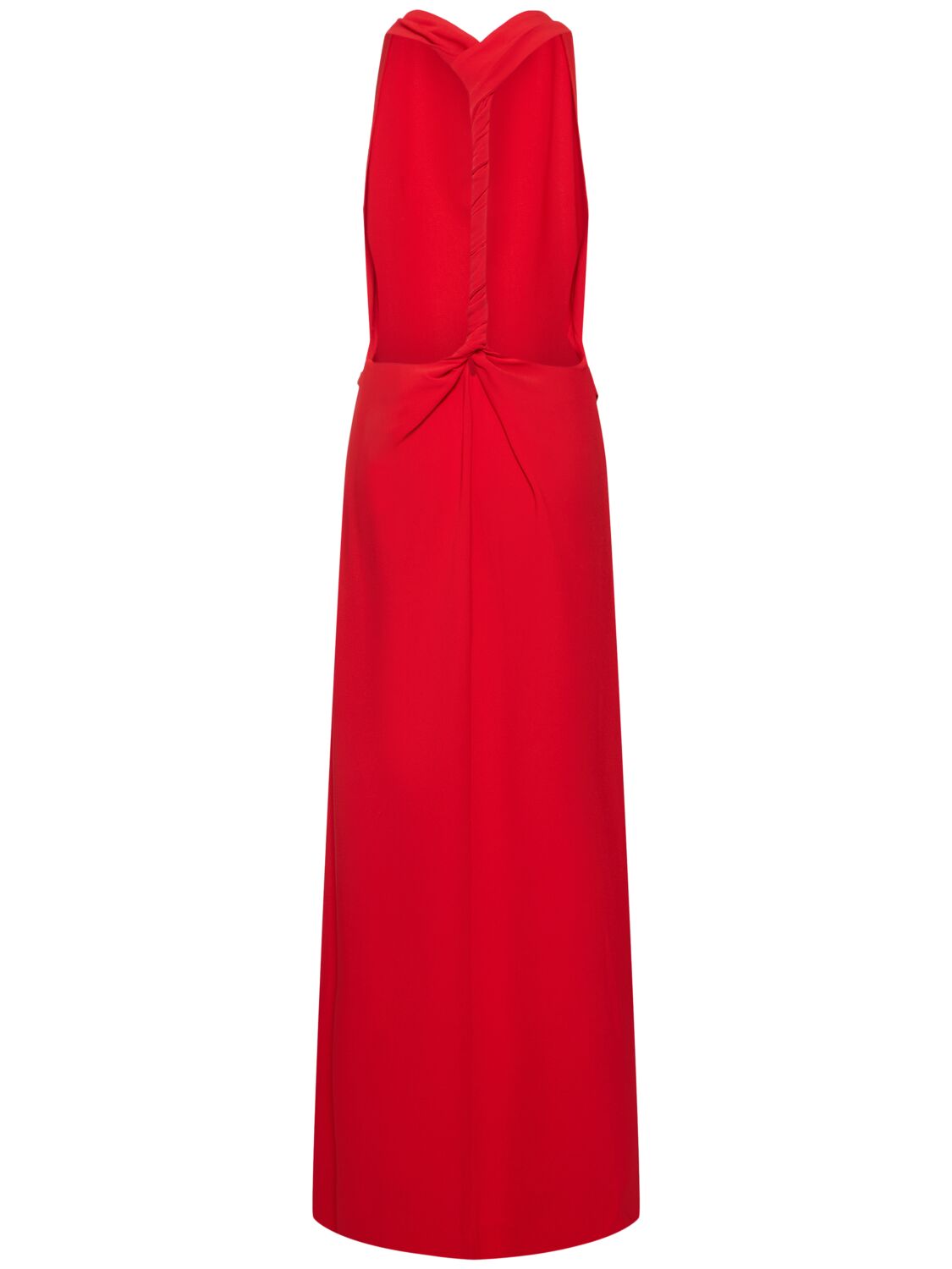 Shop Proenza Schouler Faye Backless Matte Crepe Long Dress In Red