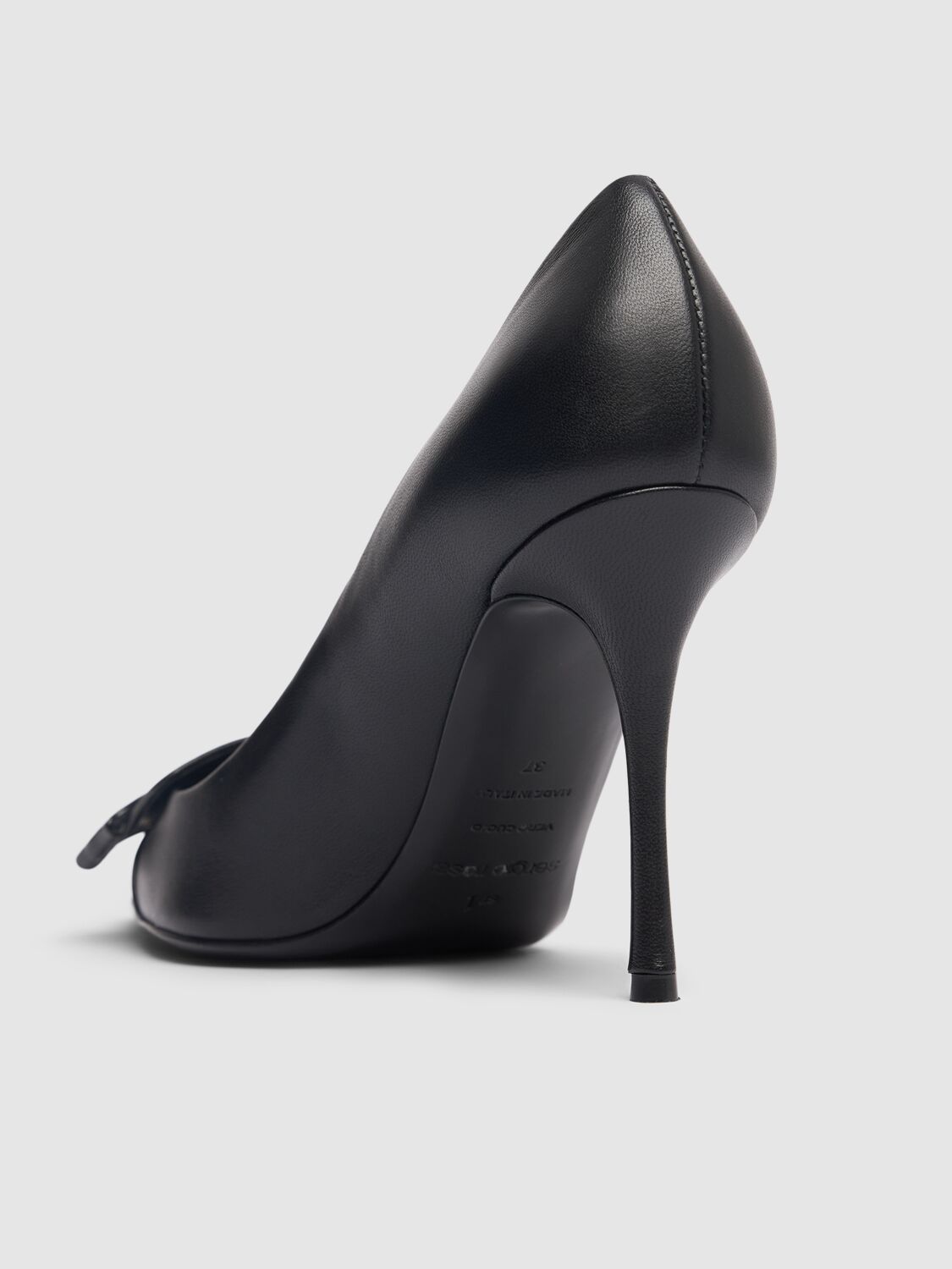 Shop Sergio Rossi 90mm Leather Pumps In Black