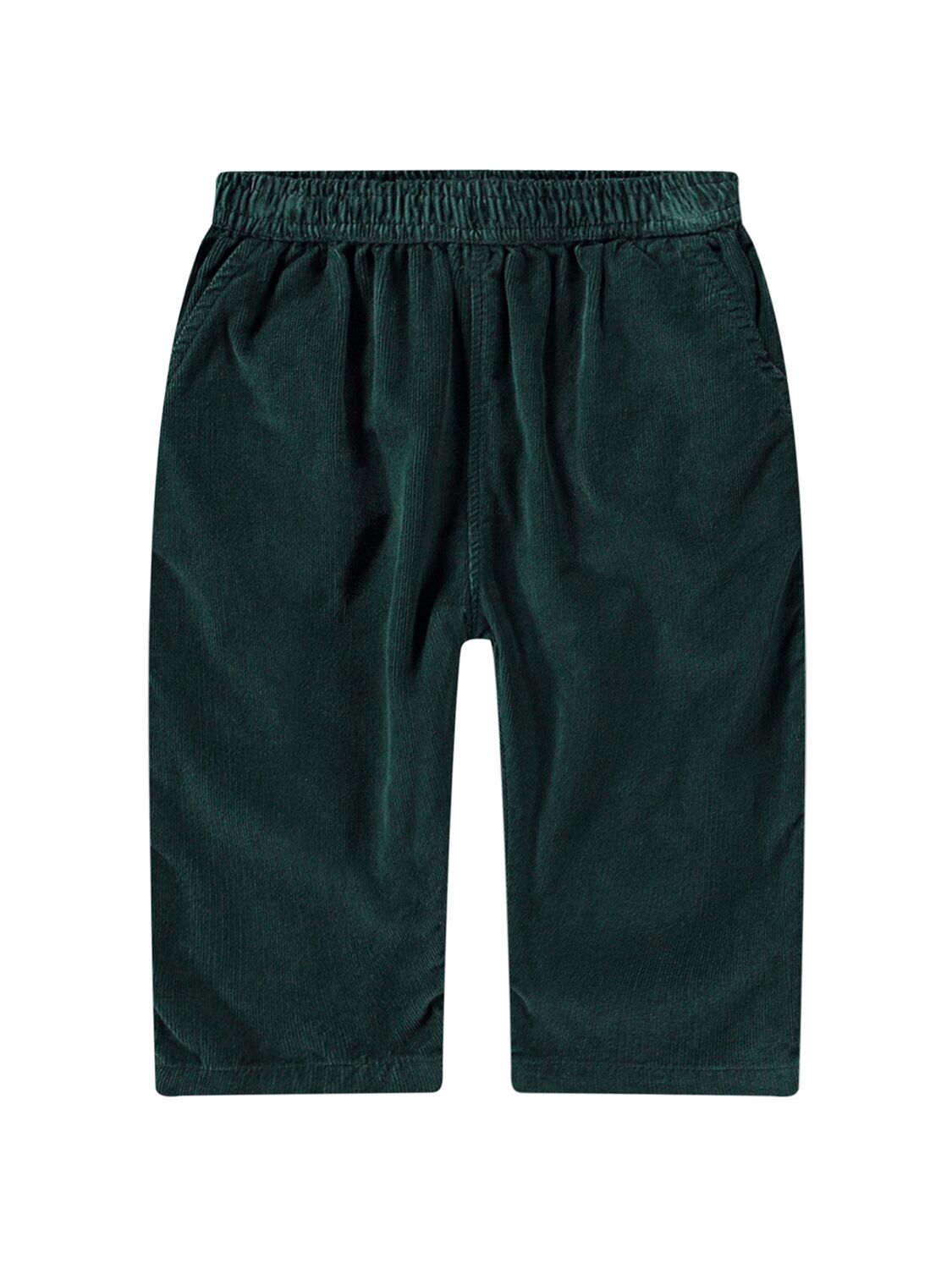 Molo Organic Cotton Corduroy Pants In Dark Green