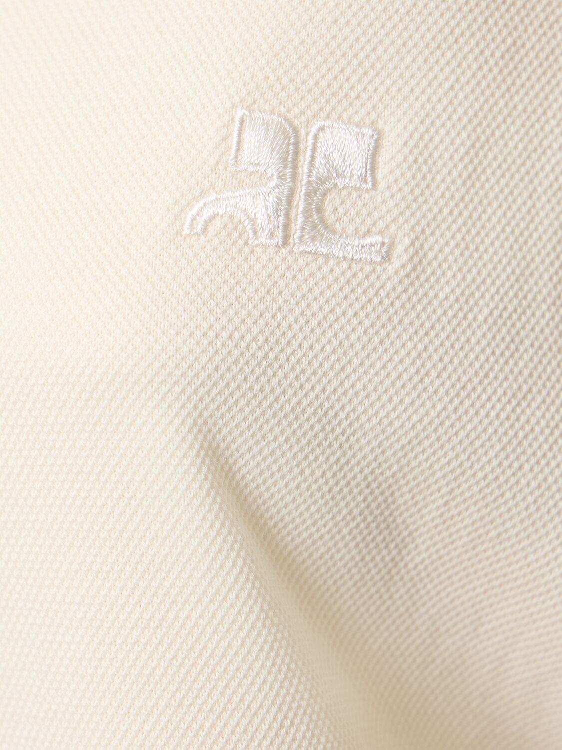 Courrèges Courreges Women Ivory Cotton Blend Polo Dress In