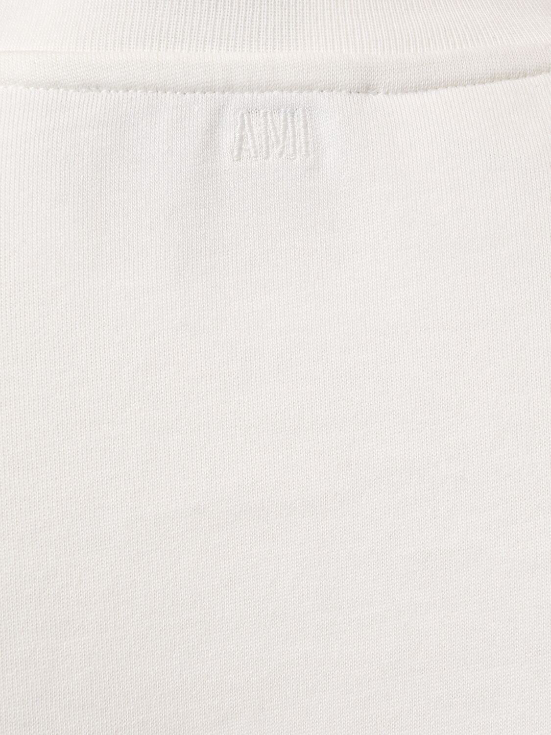 Shop Ami Alexandre Mattiussi Adc Logo Cotton T-shirt In White