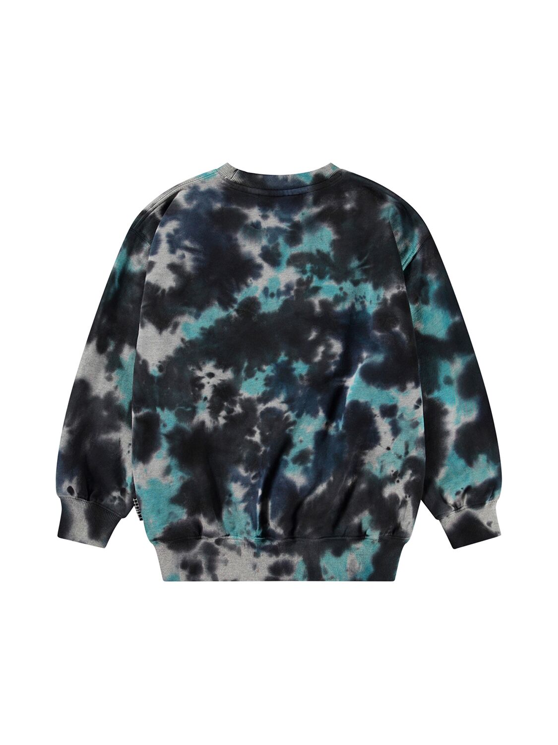 Shop Molo Tie Dye Organic Cotton Fleece Sweatshirt In Dark Blue