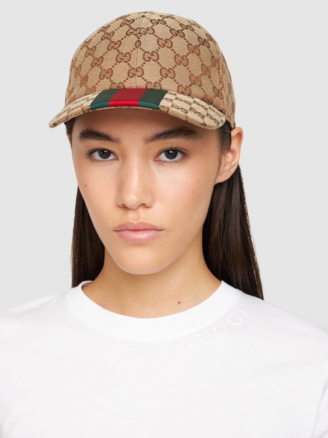 Shop Gucci Original Gg Baseball Hat In Beige,ebony