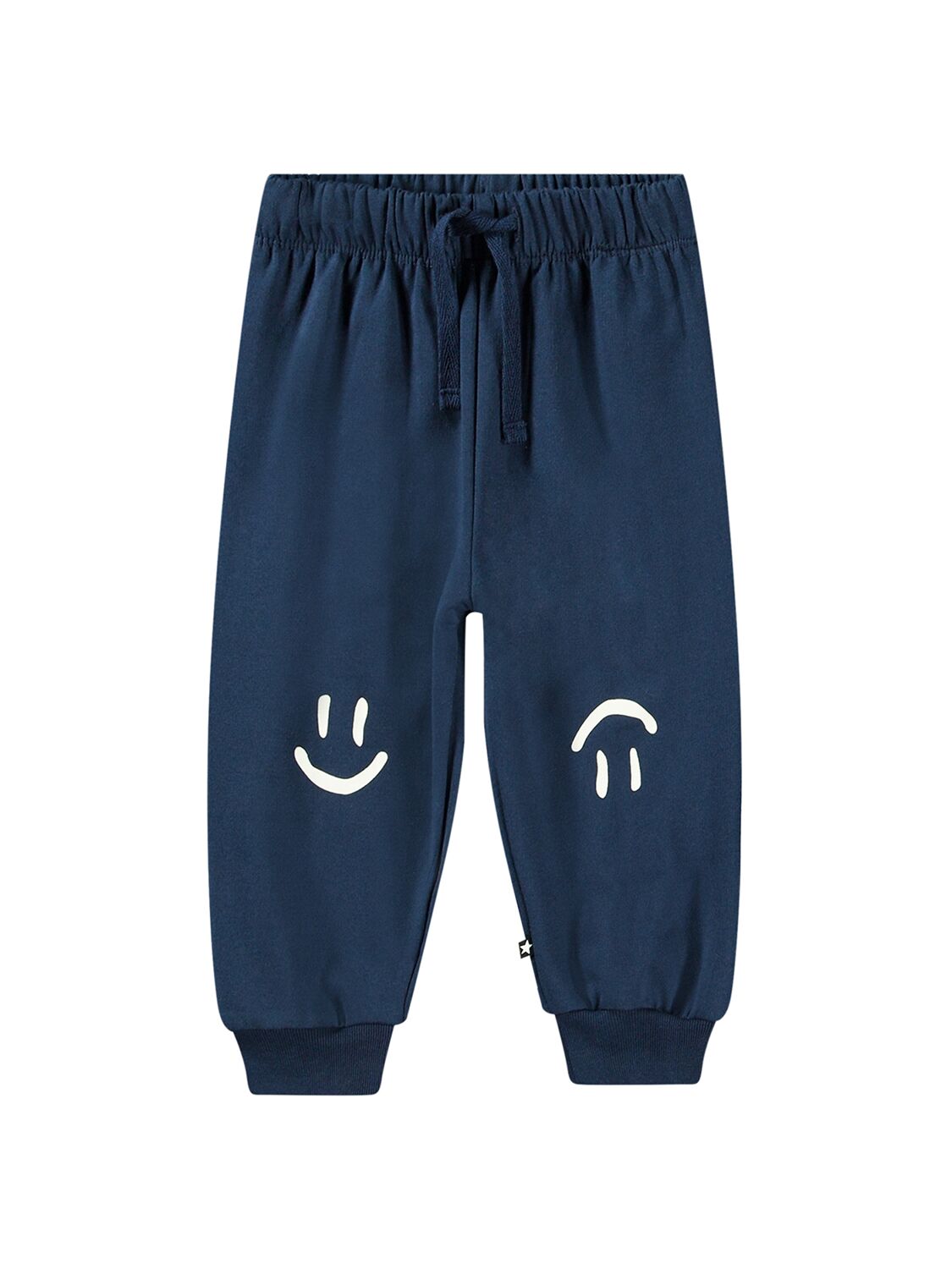 Molo Organic Cotton Fleece Sweatpants In Blue