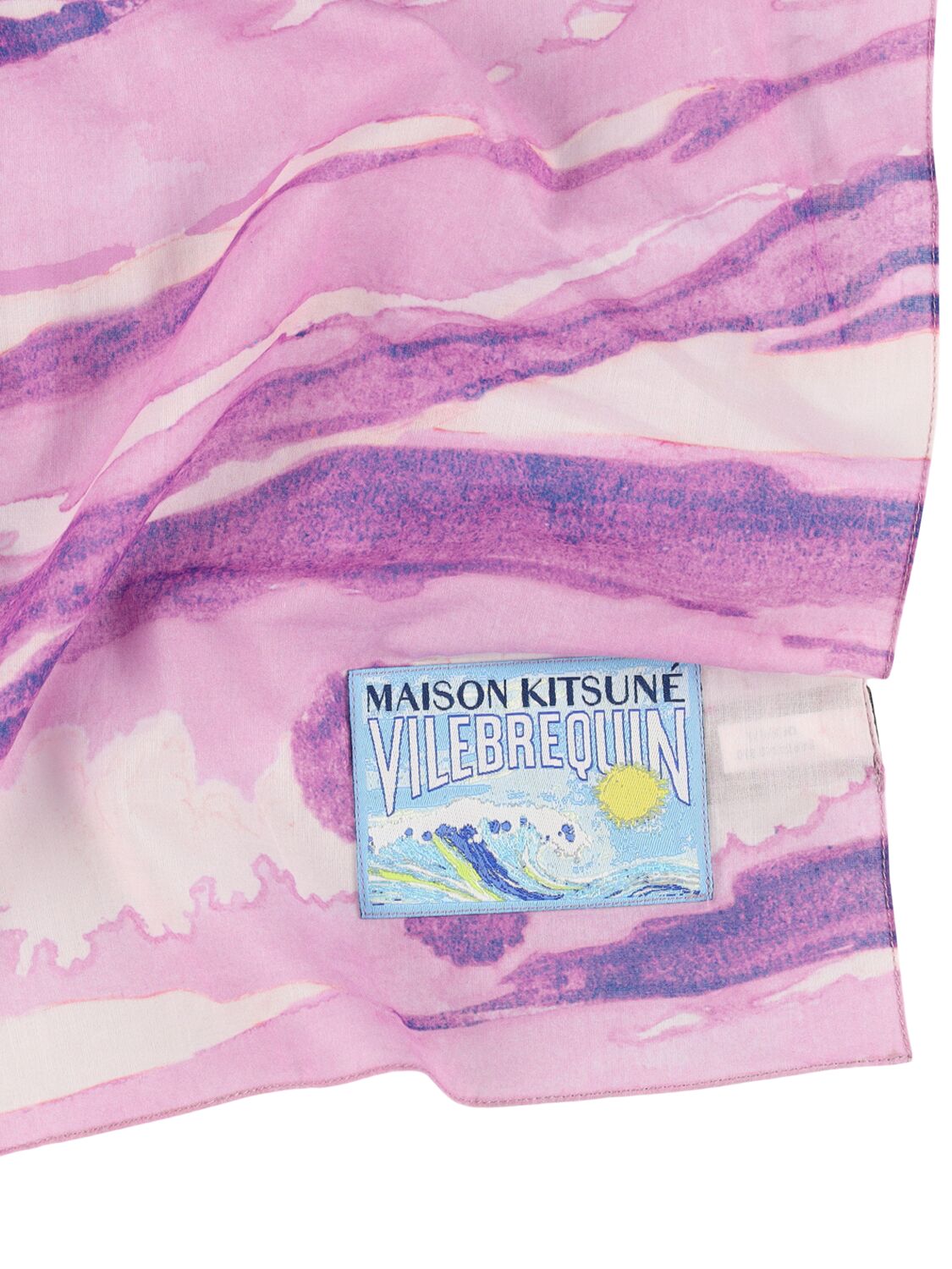 Shop Vilebrequin X Maison Kitsuné Beach Towel In Purple