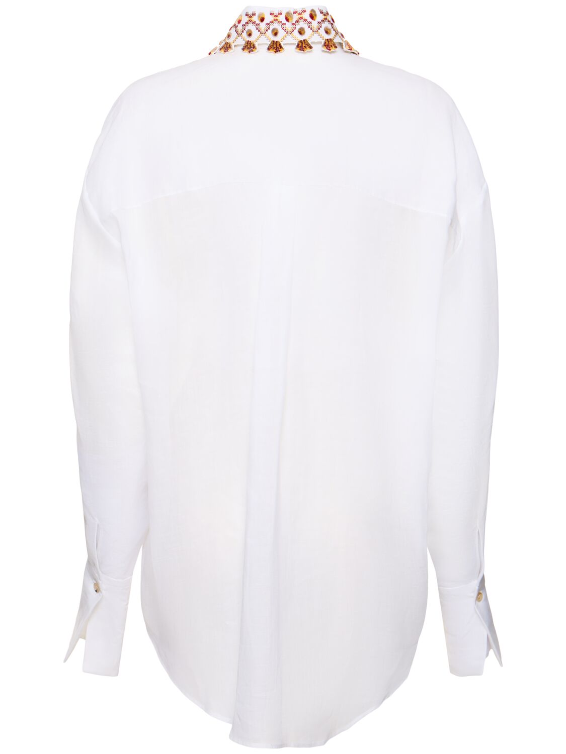 Shop Ermanno Scervino Embroidered Shirt In White