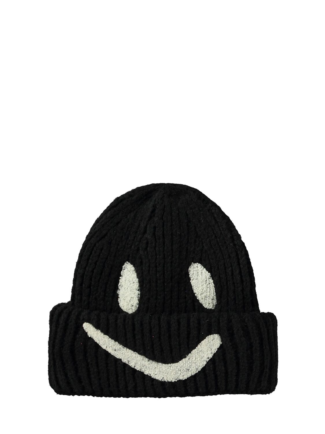 Molo Embroidered Recycled Polyester Beanie In Black