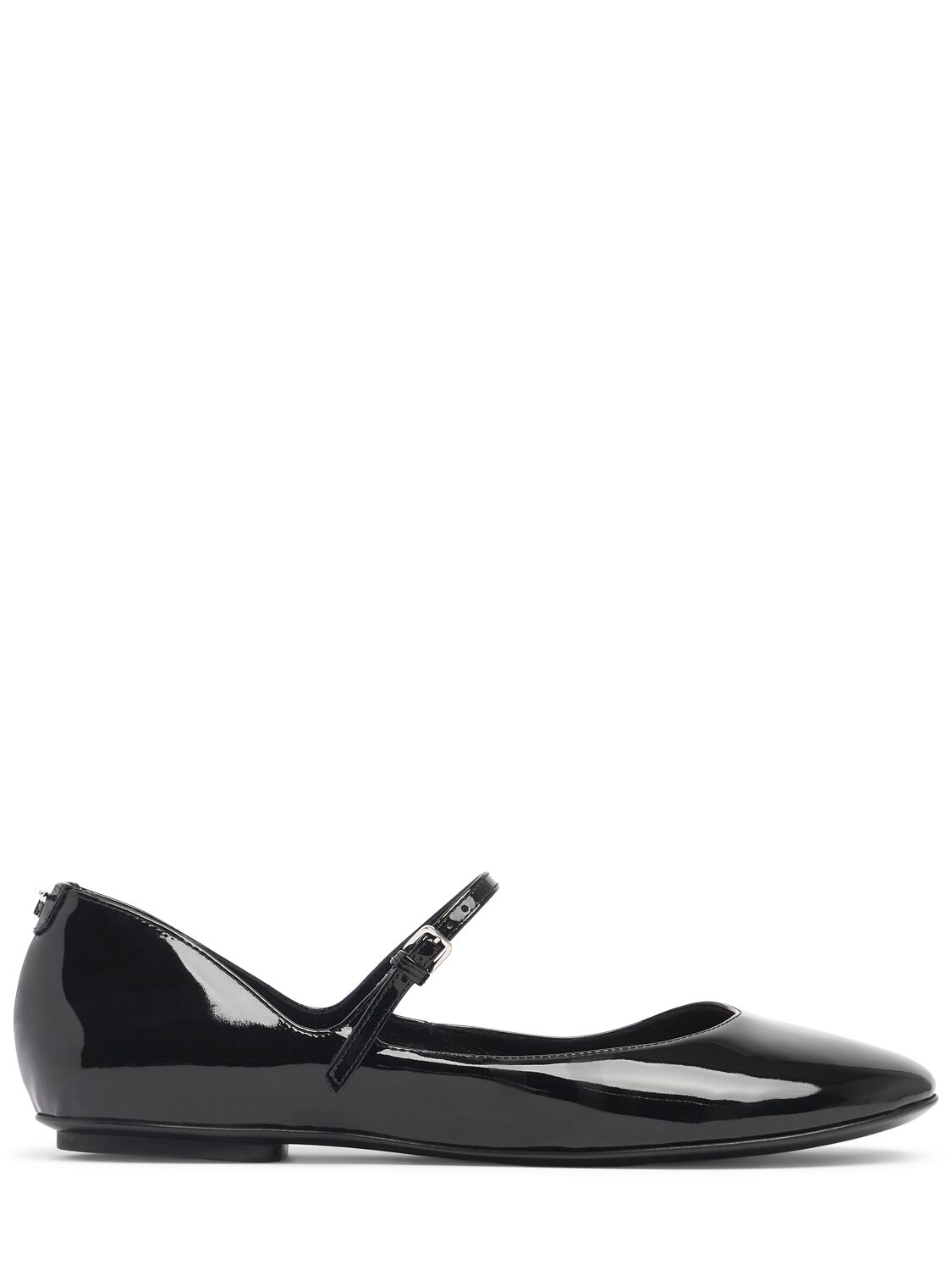 Sergio Rossi 5mm Patent Leather Mary Jane Flats In Black