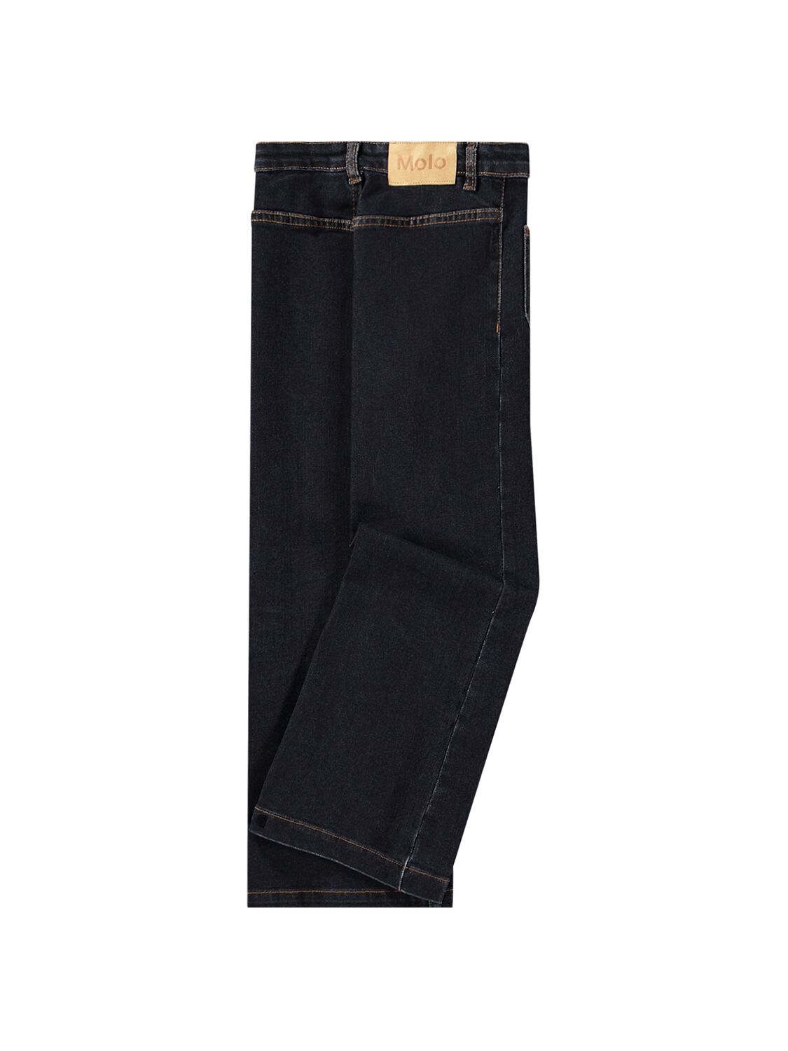 Shop Molo Cotton Blend Denim Pants In Blue