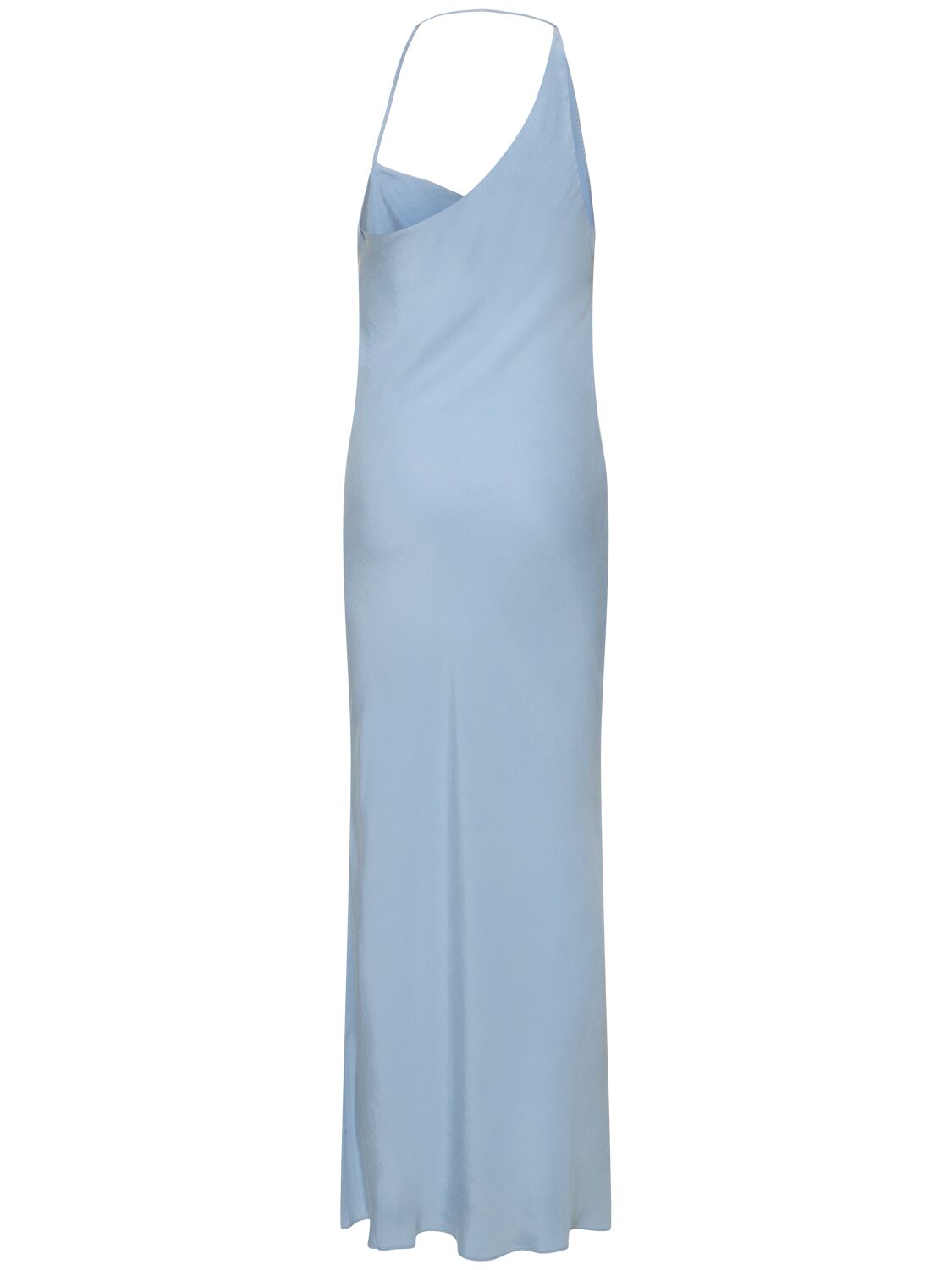 Shop St.agni Asymmetric Draped Maxi Dress In Blue