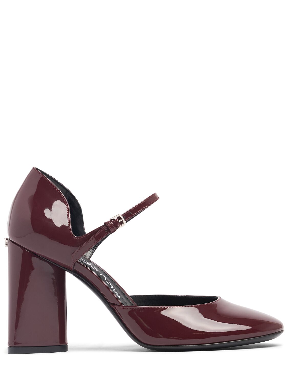 Sergio Rossi 50mm Patent Leather Pumps In Burgundy