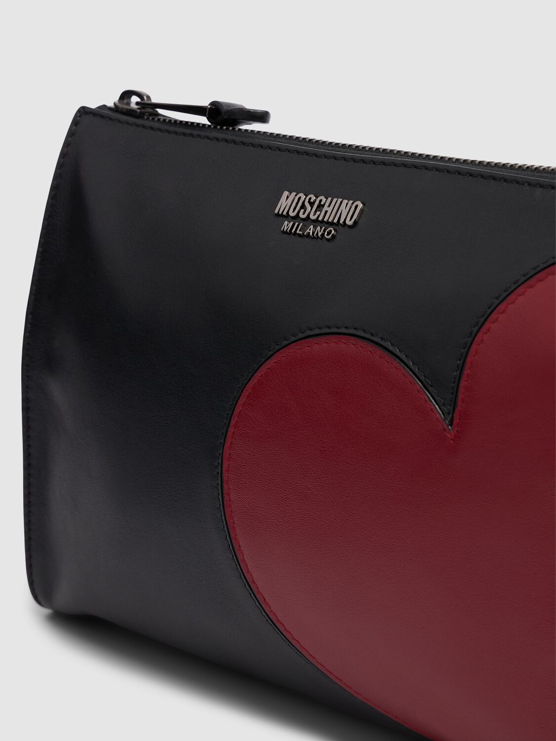 Shop Moschino Archive Graphics Pouch In Black/red