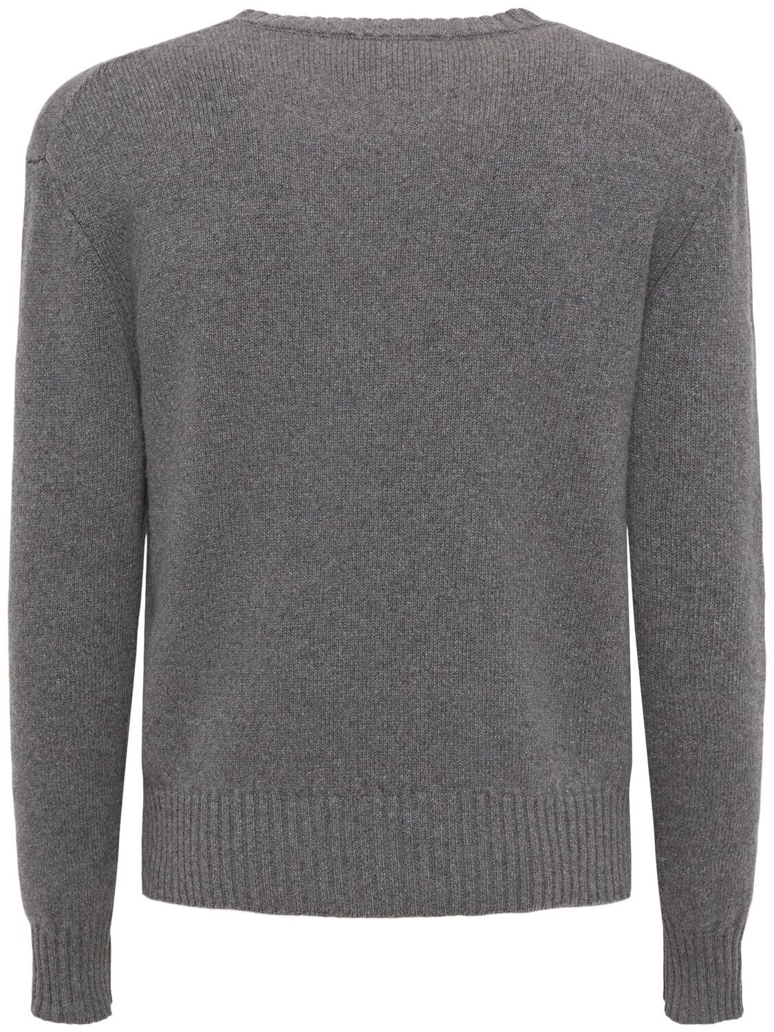 Shop Ami Alexandre Mattiussi Adc Logo Cashmere Sweater In Light Grey