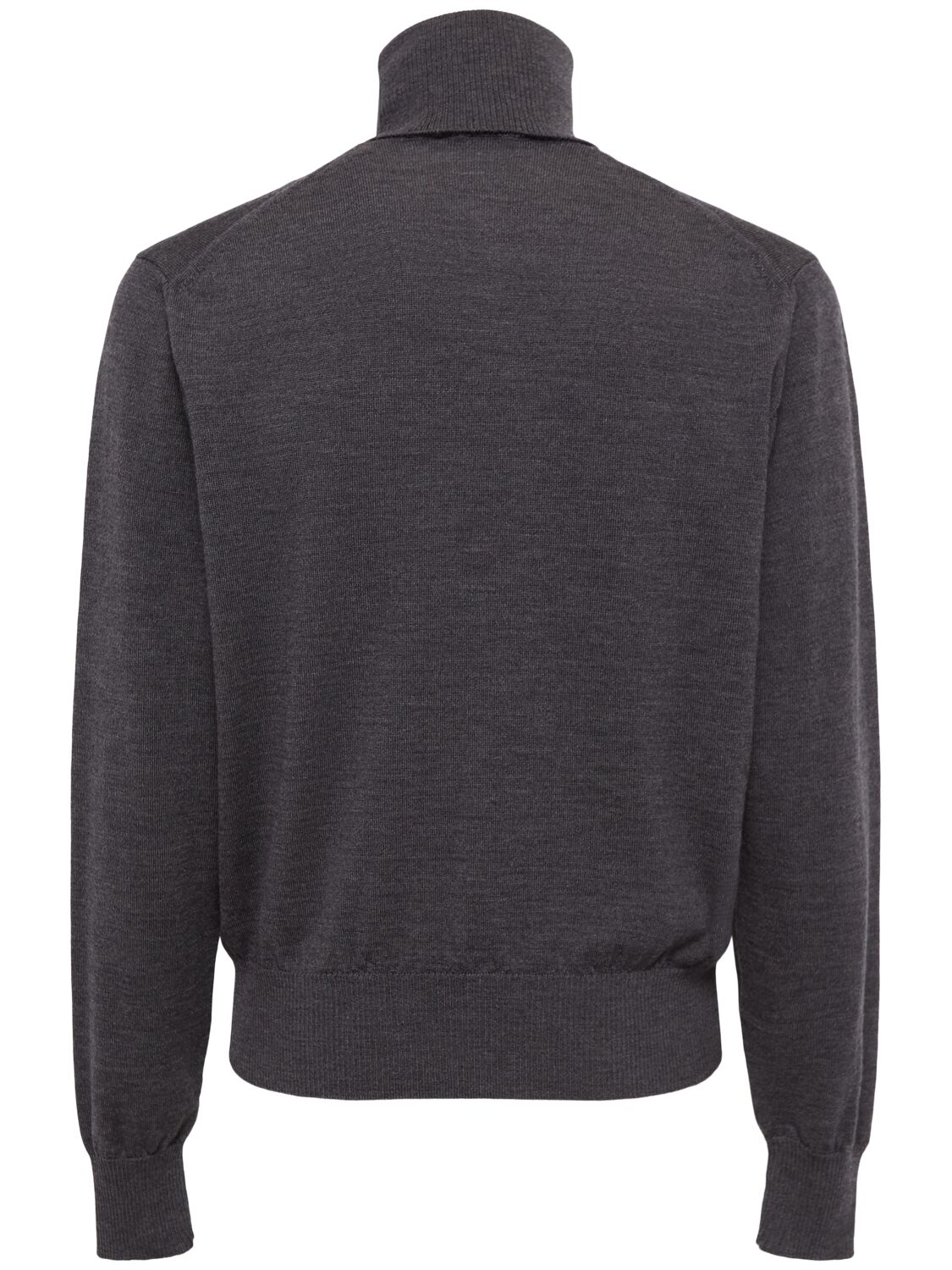 Shop Ami Alexandre Mattiussi Adc Wool Turtleneck In Heather Grey