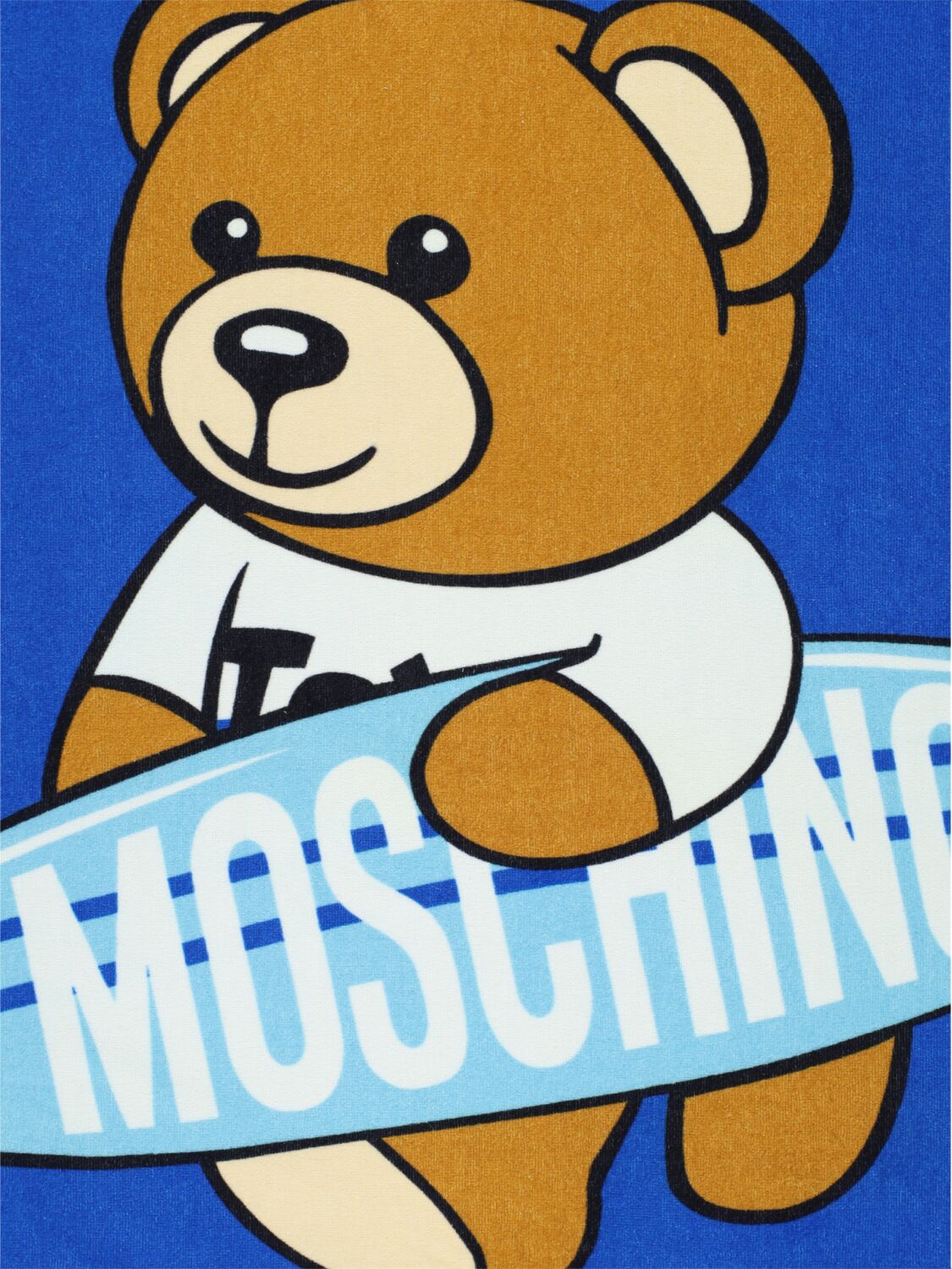 Shop Moschino Cotton Terry Towel In Royal Blue