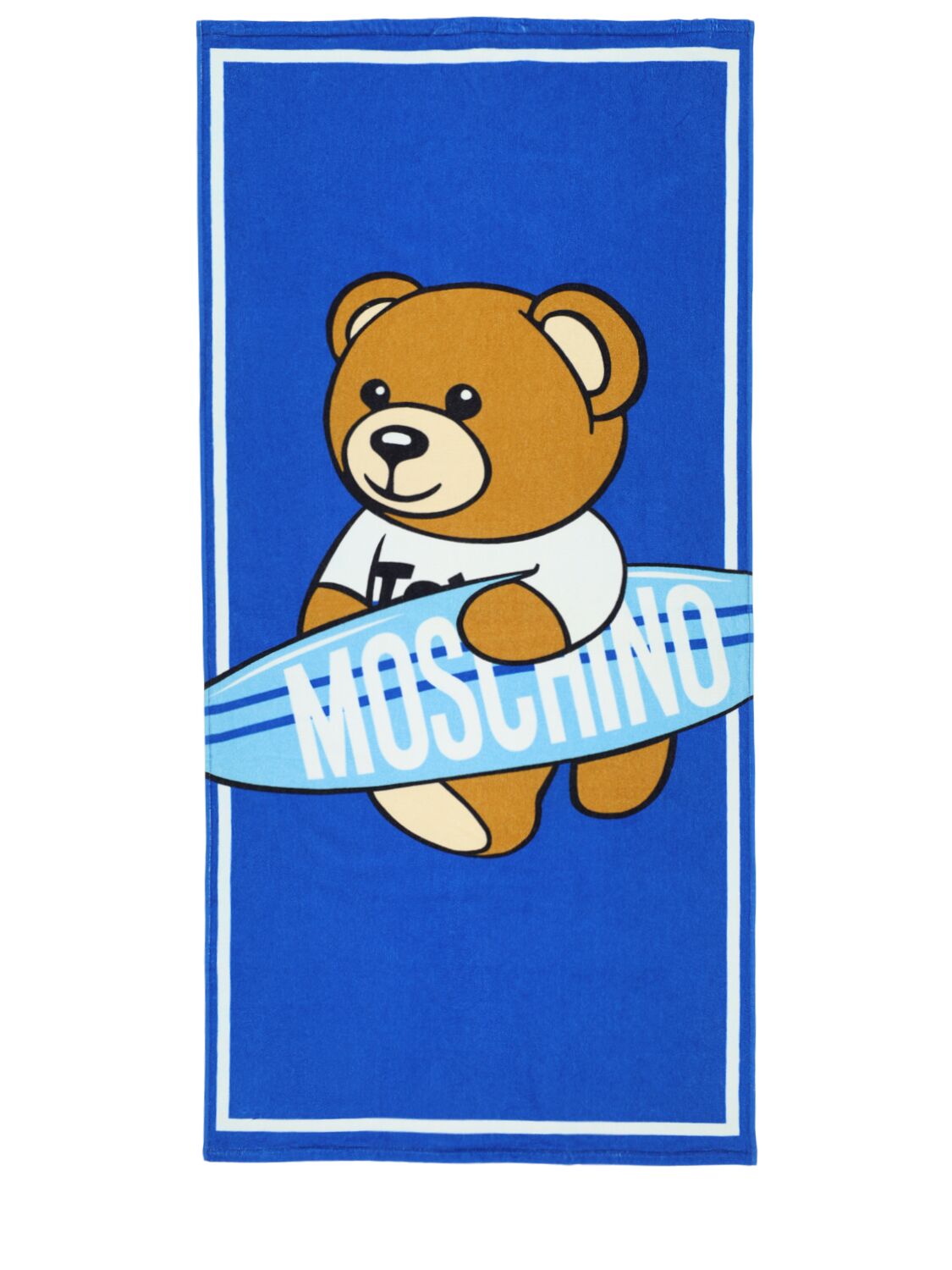 Moschino Cotton Terry Towel In Royal Blue