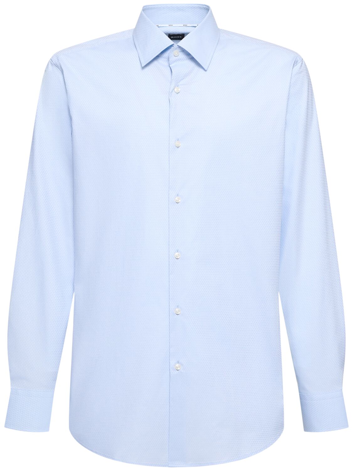 Hugo Boss Hank Cotton Blend Slim Shirt In Light Blue