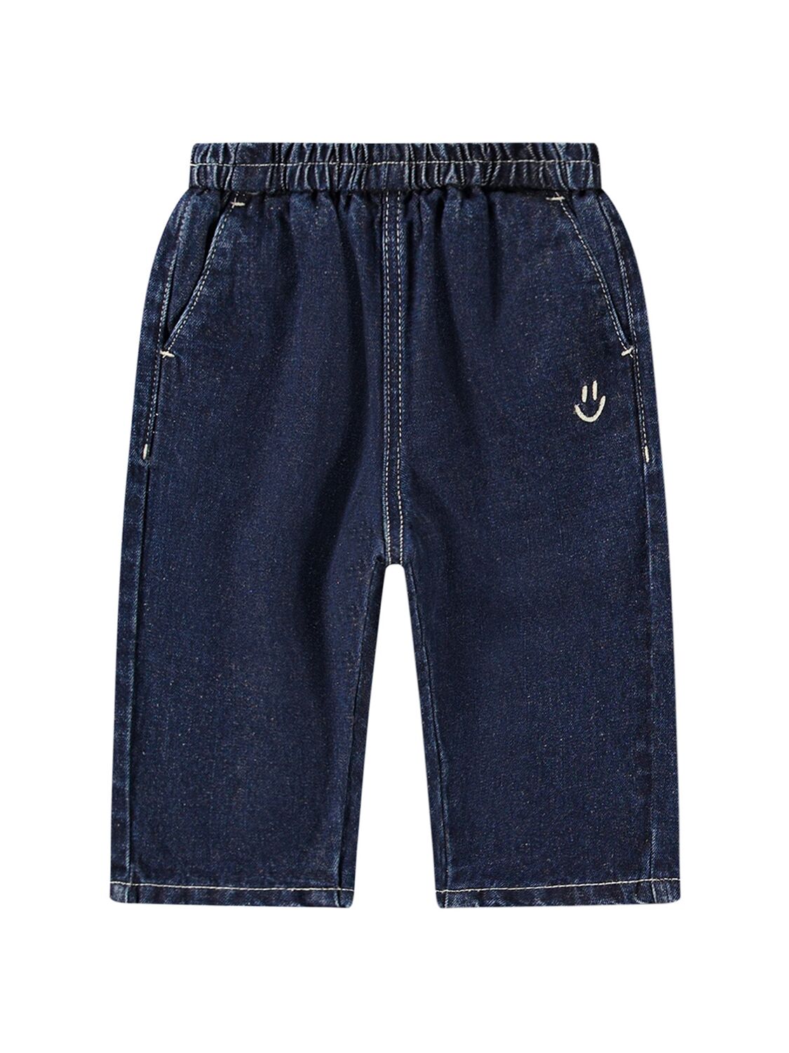 Molo Cotton & Linen Denim Pants In Blue