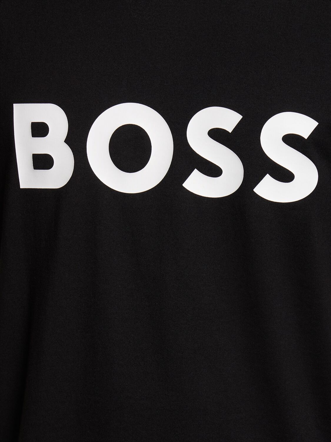 Shop Hugo Boss Tiburt 354 Logo Cotton T-shirt In Black