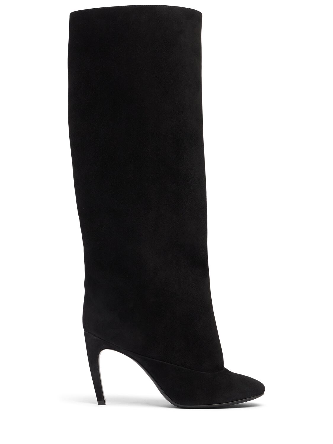Sergio Rossi 90mm Suede Tall Boots In Black