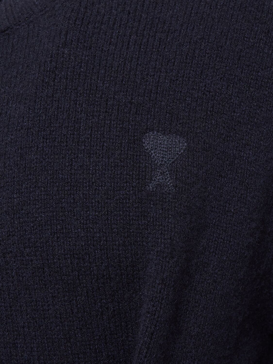 Shop Ami Alexandre Mattiussi Adc Logo Cashmere Sweater In Navy