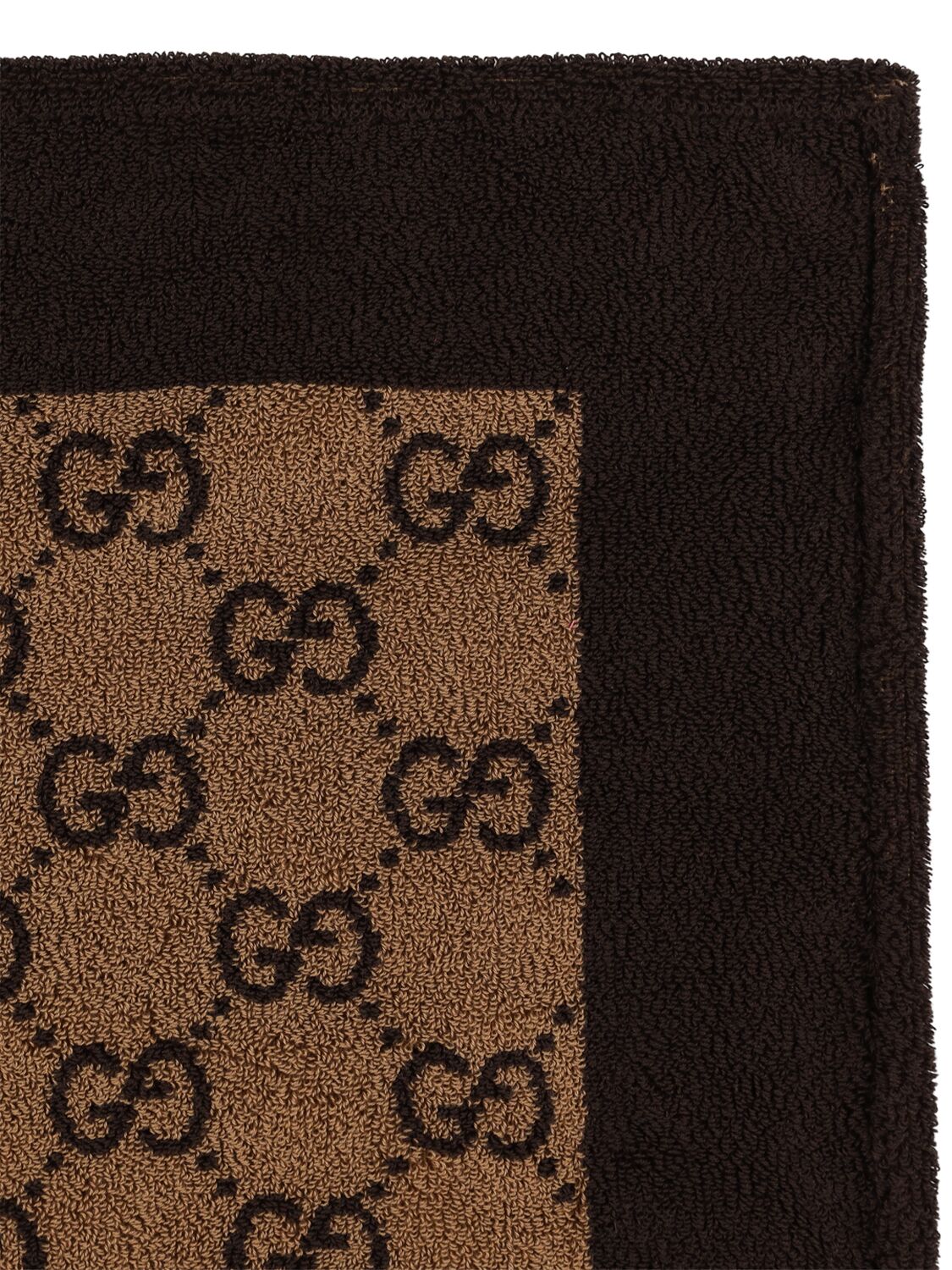 Shop Gucci Gg Terrycloth Cotton Beach Towel In Camel,brown