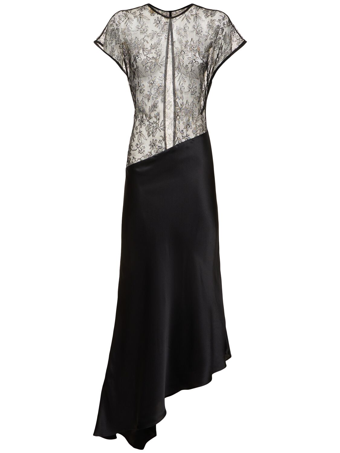 Beline Lace & Satin Long Dress