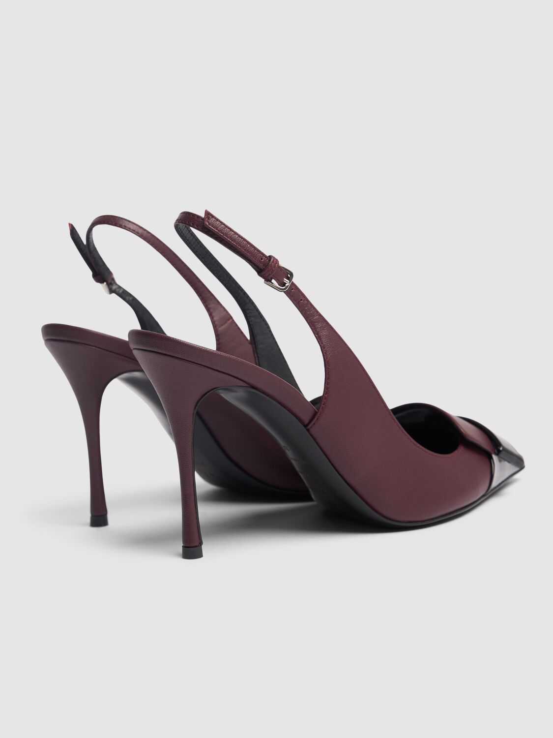 SERGIO ROSSI 75MM LEATHER SLINGBACK PUMPS 