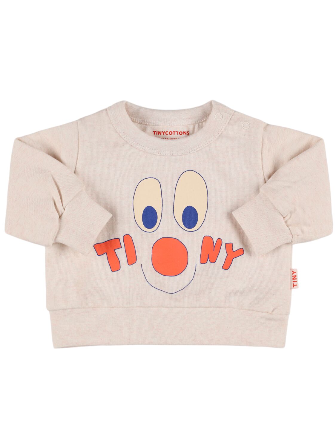 Tiny Cottons Babies' Printed Cotton Blend Sweatshirt In Beige