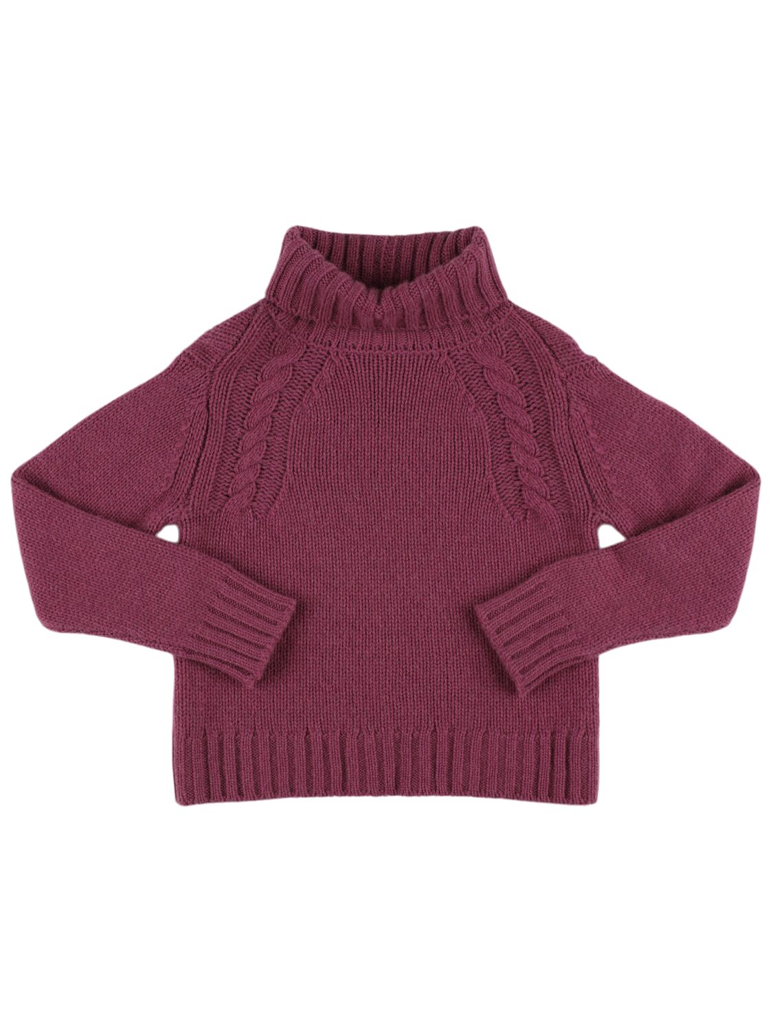 Bonpoint Kids' Cashmere Knit Turtleneck Sweater In Purple