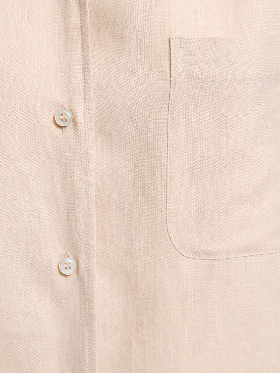 Shop Loro Piana André Solaire Long Sleeve Linen Shirt In Beige