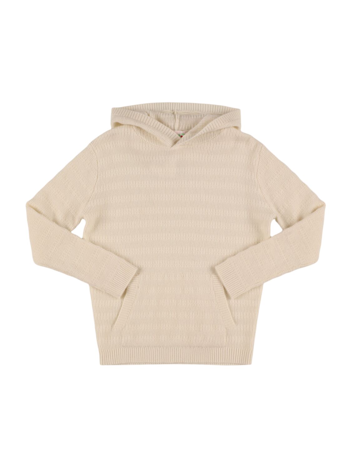 Bonpoint Cashmere Knit Hooded Sweater In White