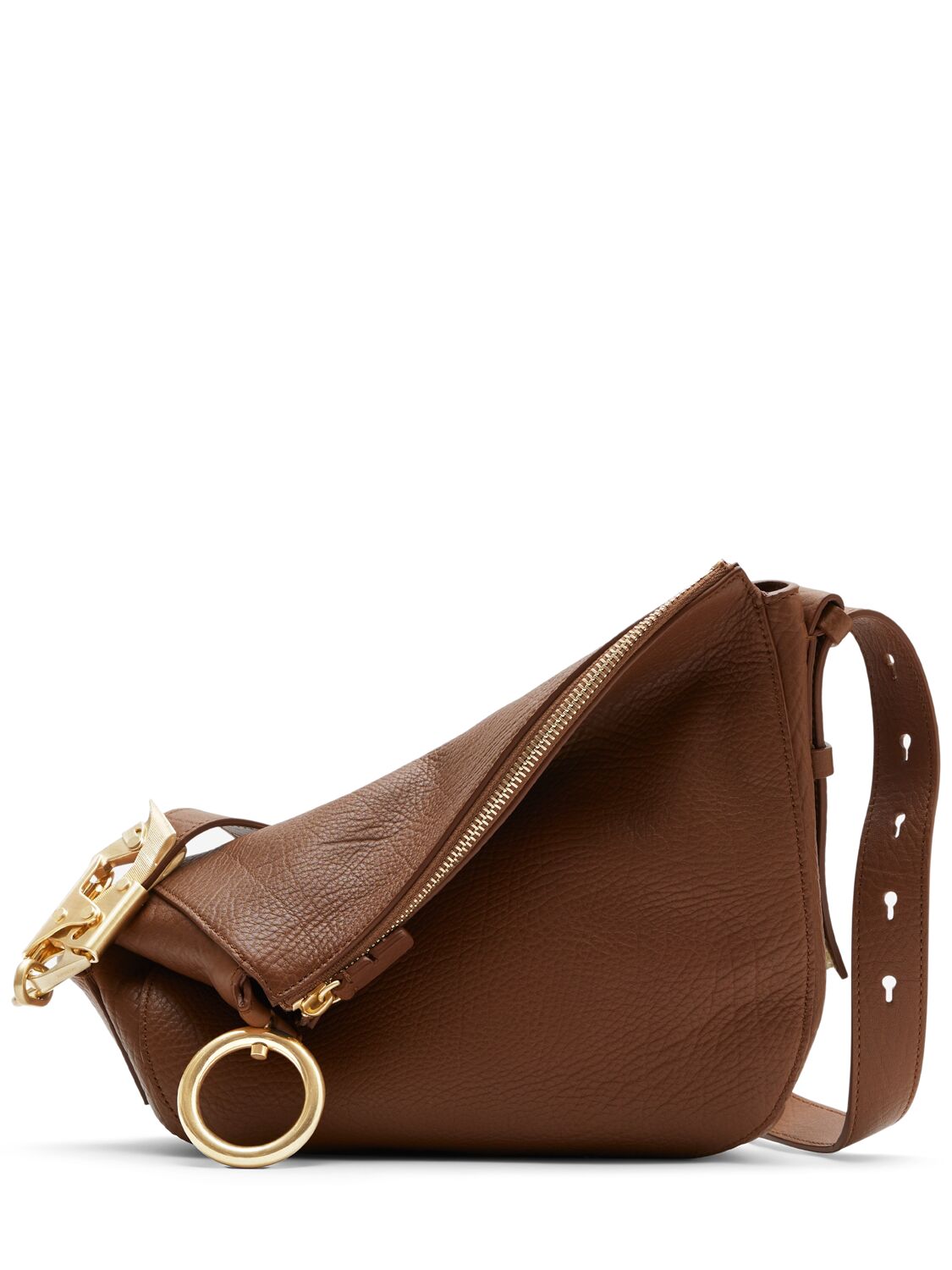 Burberry Small Knight Leather Shoulder Bag In Haselnuss