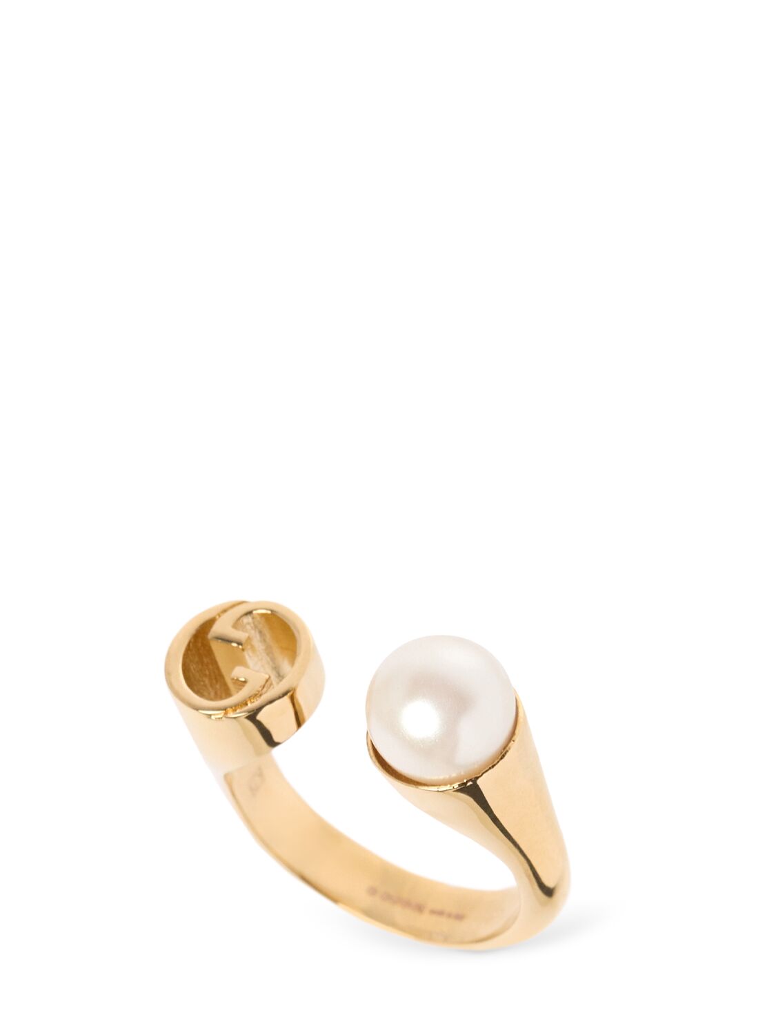 Image of Gucci Blondie Embellished Brass Ring