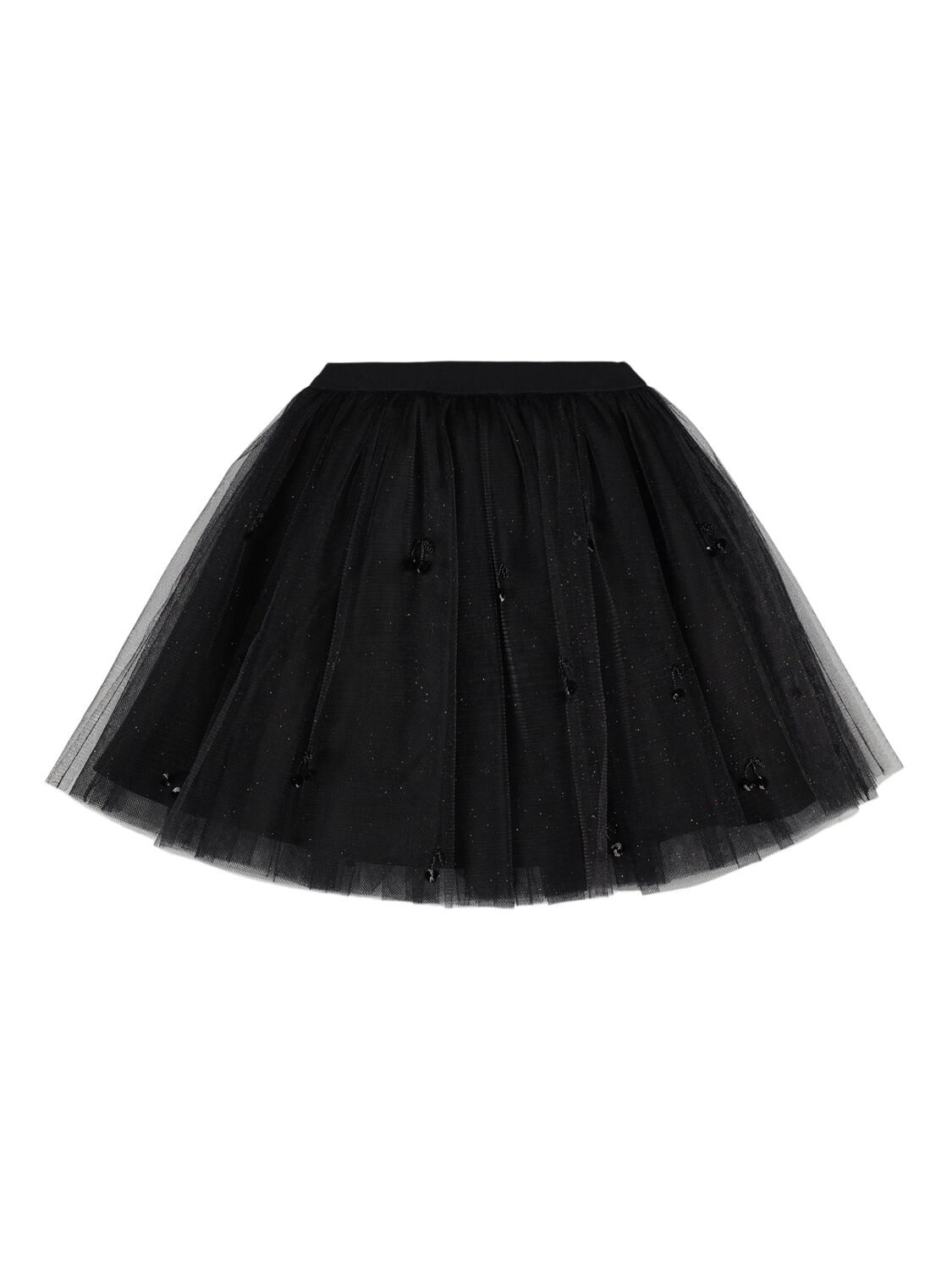 Bonpoint Pleated Poly Tulle Skirt In Black